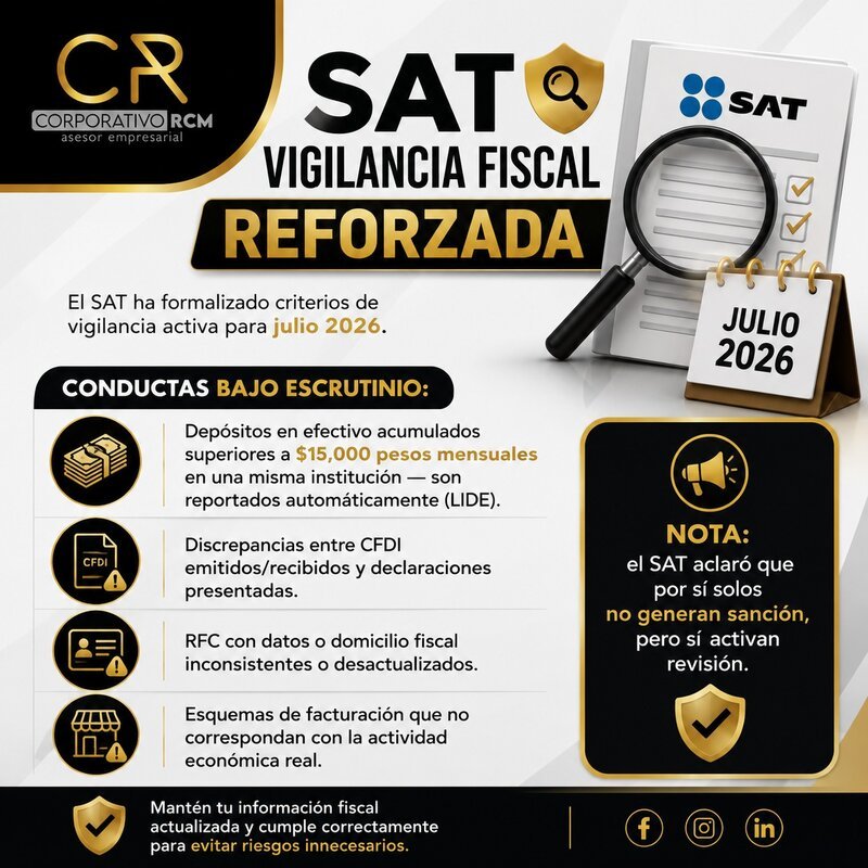 SAT — Vigilancia Fiscal Reforzada (Julio 2026)